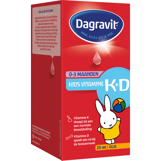 Dagravit - Kids Vitamine K+D - Olie - 0/3 maanden - 25ml