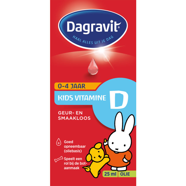 Dagravit Dagravit - Kids Vitamine D - Olie Geur & Smaakloos - 0/4 jaar - 25ml