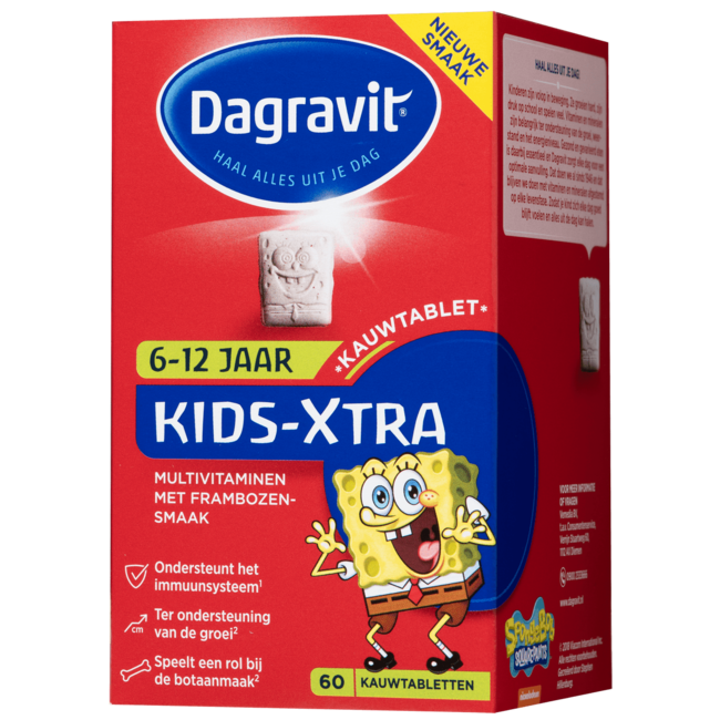 Dagravit - Kids-Extra Multivitaminen - Kauwtabletten - 6/12 jaar - 60 stuks
