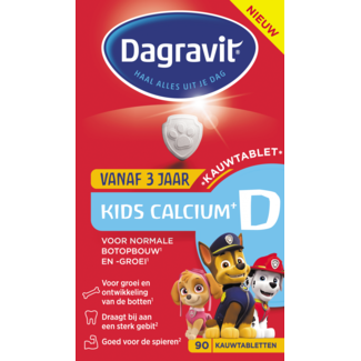 Dagravit Dagravit - Kids Calcium+ D - Kauwtabletten - 3+ jaar - 90 stuks