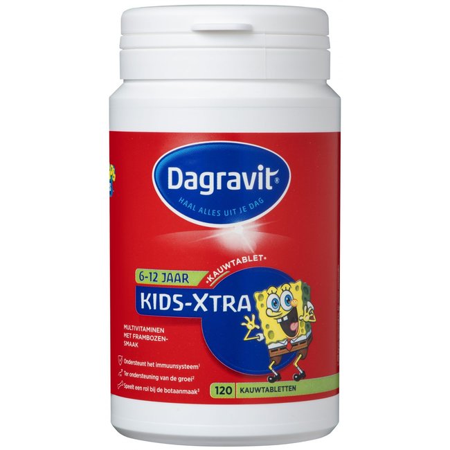 Dagravit - Kids Extra Multivitaminen - Kauwtabletten - 6/12 jaar - 120 stuks