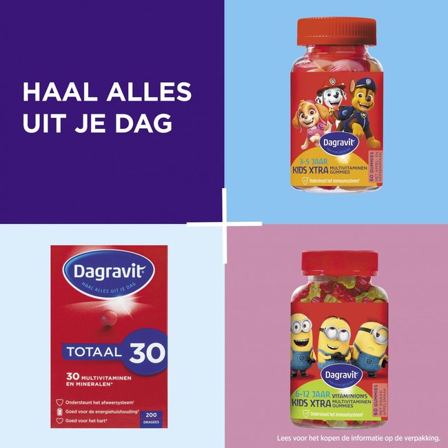 Dagravit - Kids Extra Multivitaminen - Gummies - 3/5 jaar - 60 stuks