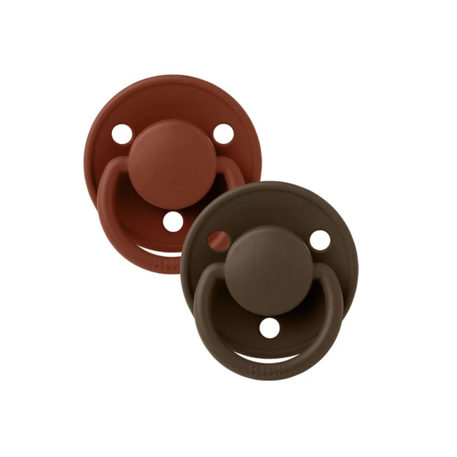 Bibs BiBS - De Lux Pacifier - One Size Fopspeen - 2 stuks - Rust / Mocha