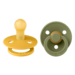 Bibs BiBS - Colour Pacifier - Stage 1 Fopspeen - 0+ maanden - 2 stuks - Honey Bee / Olive