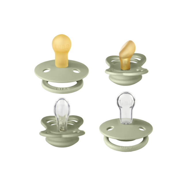 BiBS - Try it Collection - Fopspenen Fase 1 - Sage - 4 stuks