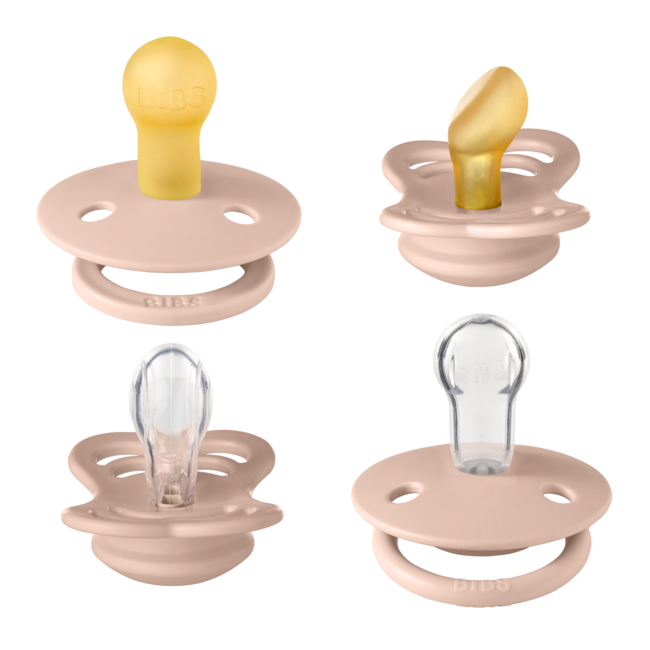 BiBS - Try it Collection - Fopspenen Fase 1 - Blush - 4 stuks