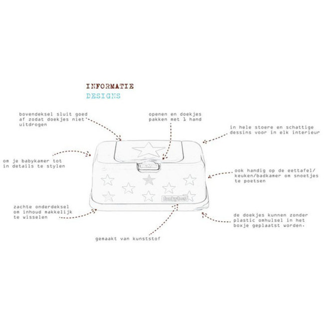 Funkybox - White - Little Stars