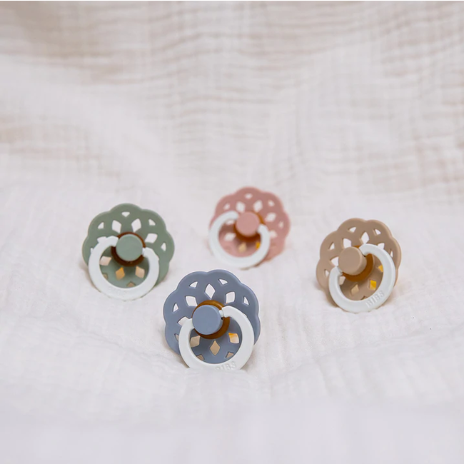 BiBS - Boheme Pacifier Glow in the Dark - Stage 1 Fopspeen - 2 stuks - Blush Glow / Vanilla Glow