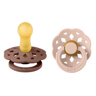 Bibs BiBS - Boheme Pacifier - Stage 2 Fopspeen - 2 stuks - Woodchuck / Blush