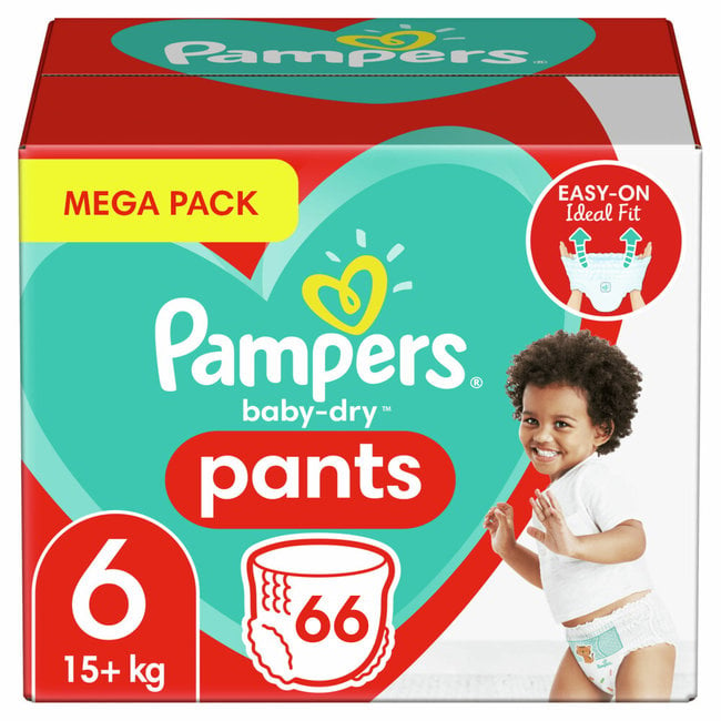 Pampers Pampers - Baby Dry Pants - Maat 6 - Mega Pack  - 66 luierbroekjes
