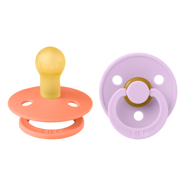 Bibs BiBS - Colour Pacifier - Stage 2 Fopspeen - 6+ maanden - 2 stuks - Papaya / Violet Sky