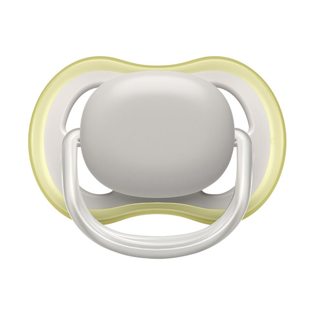 Philips Avent - Ultra Air - Fopspeen - 0/6 maanden - 2 stuks - SCF085/15 - Wit / Geel