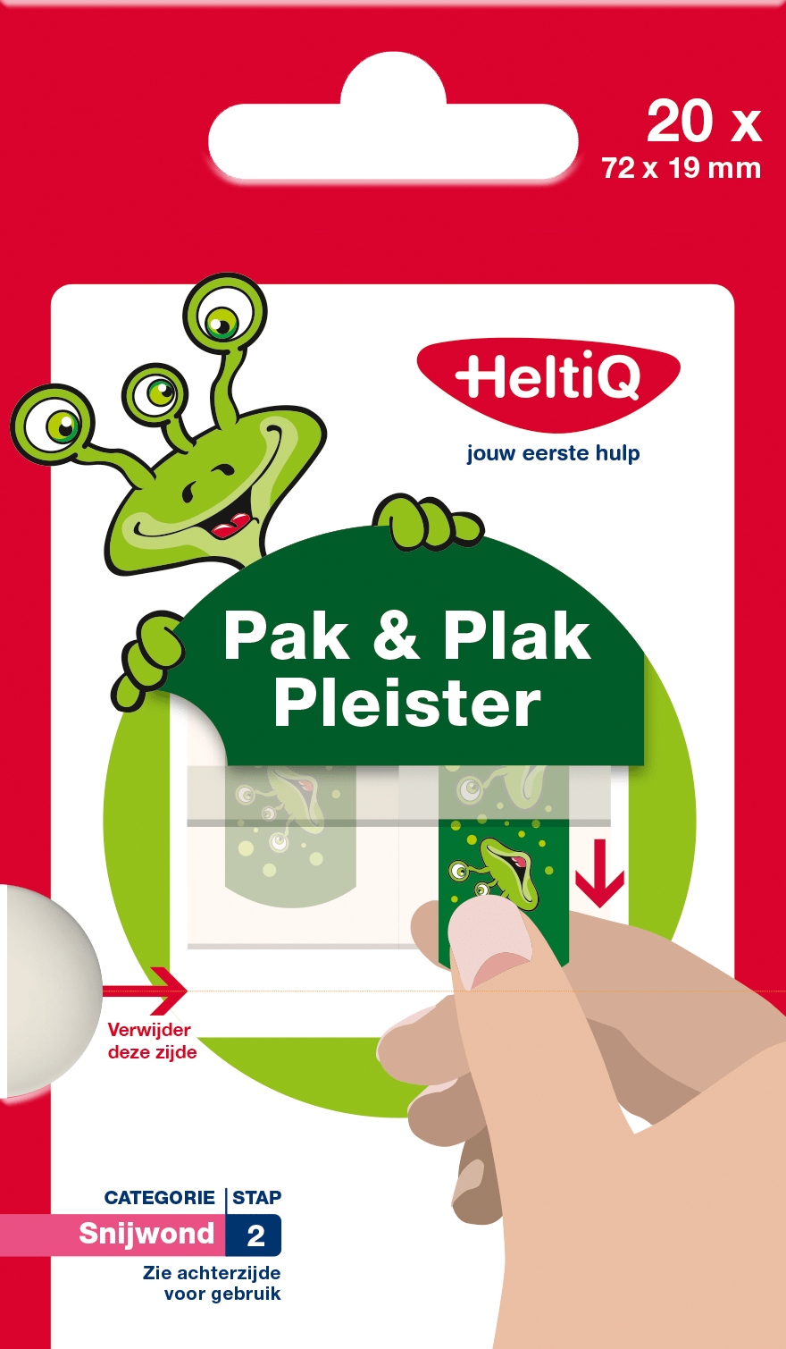 sneeuwman vijandigheid sessie HeltiQ - Pak & Plak pleisters Groen - 20 stuks - Ophang systeem -  Babydrogist.nl