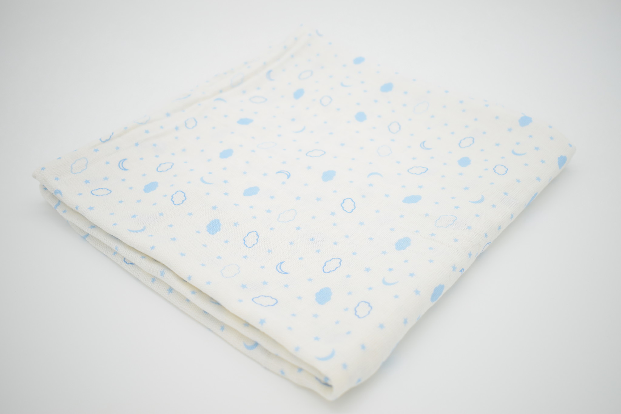 Hydrofiele Luierdoek - Cloud Star Blue - 110 x 110 cm - 1 stuk - 100% Biologisch Katoen