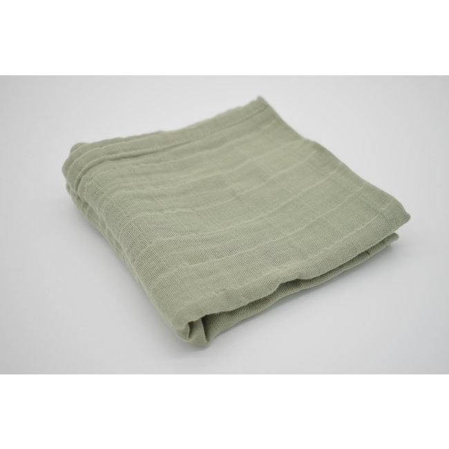 Hydrofiele Luierdoek - Olive Green - 65 x 65 cm - 1 stuk - 100% Biologisch Katoen