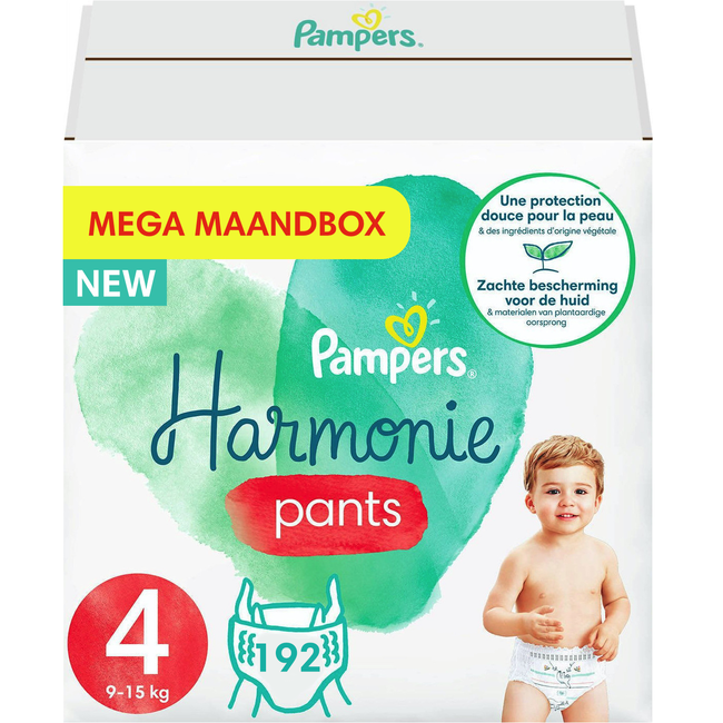 Pampers Pampers - Harmonie Pants - Maat 4 - Mega Maandbox - 192 luierbroekjes