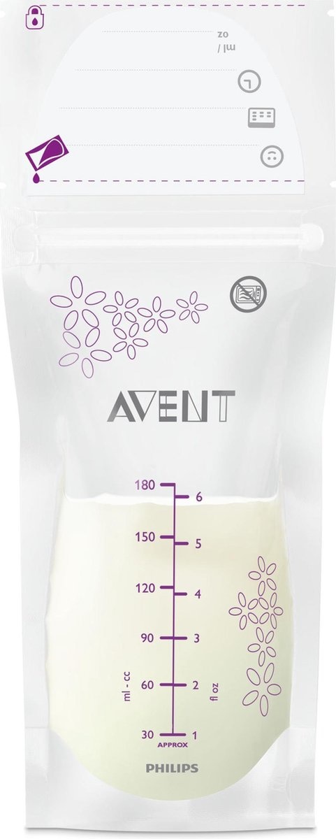 Philips Avent - Bewaarzakjes voor moedermelk - 25 stuks - 180 ml
