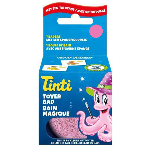 Tinti - Toverbad Badbruisbal Roze met tattoo - 1 bal