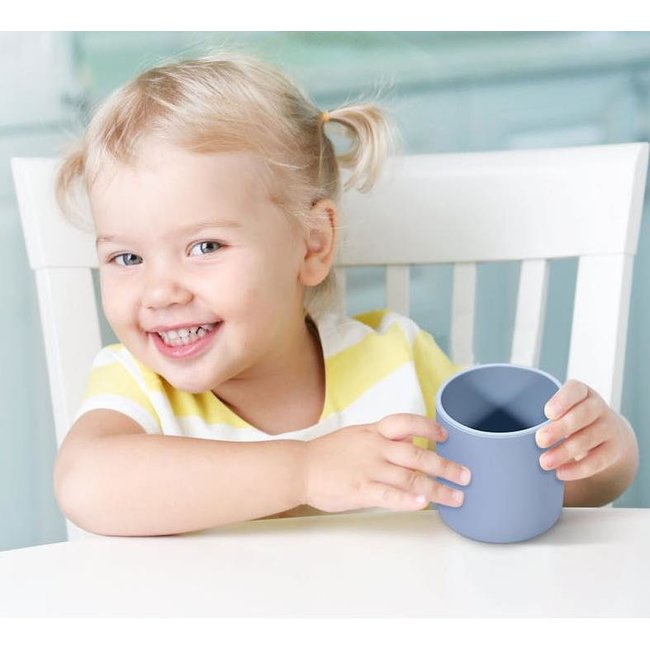 Dutsi - Siliconen - Drinkbeker - Suede Blauw - Vosje