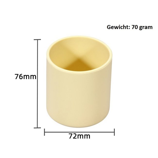 Dutsi - Siliconen - Drinkbeker - Mosterd Geel - Vosje