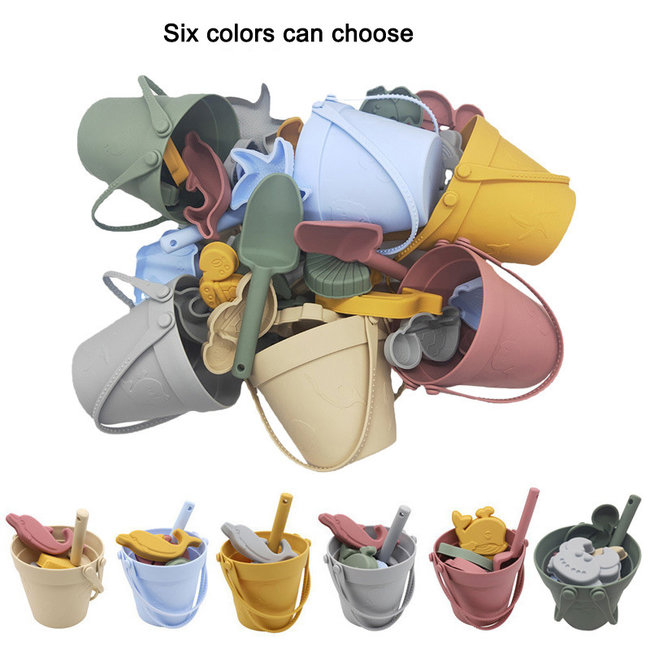 Dutsi - Siliconen Strandspeelgoed set - Lichtblauw