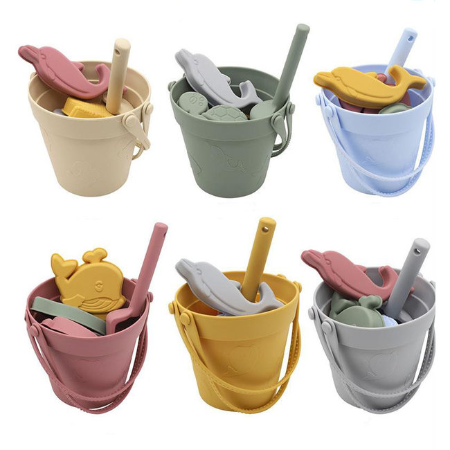 Dutsi - Siliconen Strandspeelgoed set - Lichtblauw