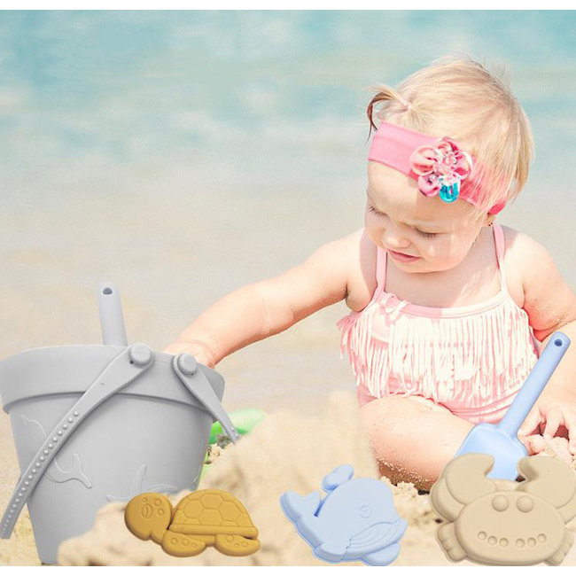 Dutsi - Siliconen Strandspeelgoed set - Lichtblauw