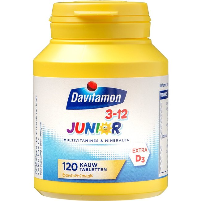 Davitamon - Junior 3-12 - Banaan - 120 Kauwtabletten