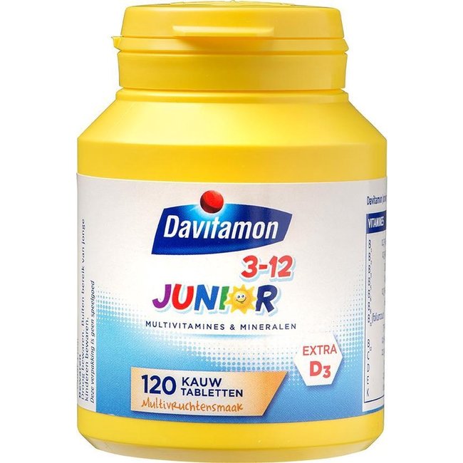 Davitamon - Junior 3-12 - Multifruit - 120 Kauwtabletten