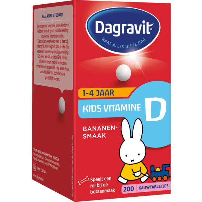 Dagravit - Kids Vitamine D kauwtabletjes - 200 Stuks