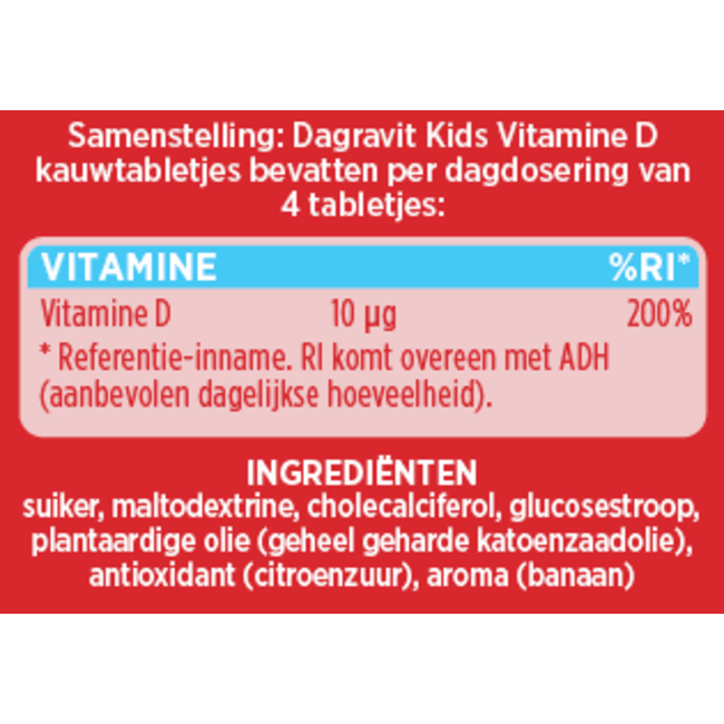 Dagravit - Kids Vitamine D kauwtabletjes - 200 Stuks