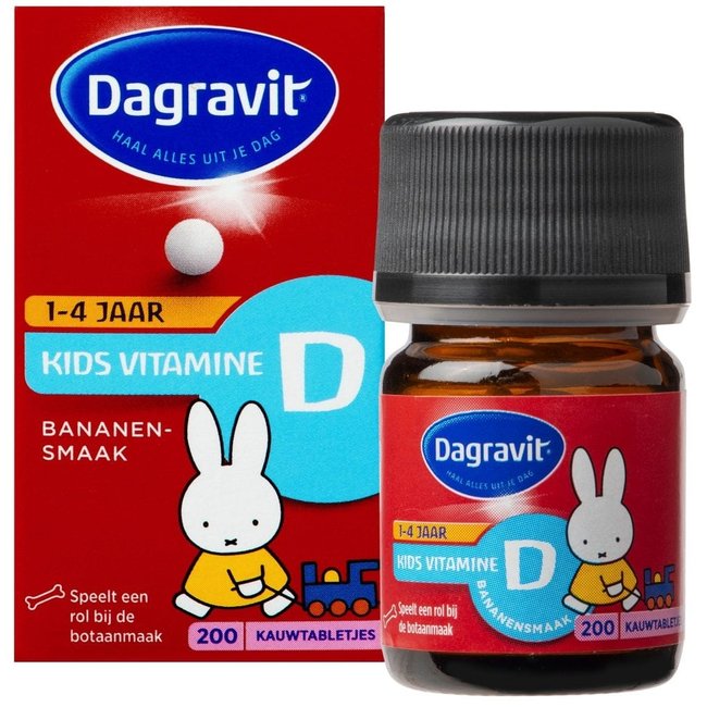 Dagravit - Kids Vitamine D kauwtabletjes - 200 Stuks