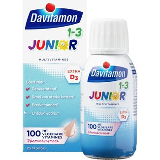 Davitamon Davitamon - Junior 1+ Vloeibare Vitamines - Framboos - 100 ml