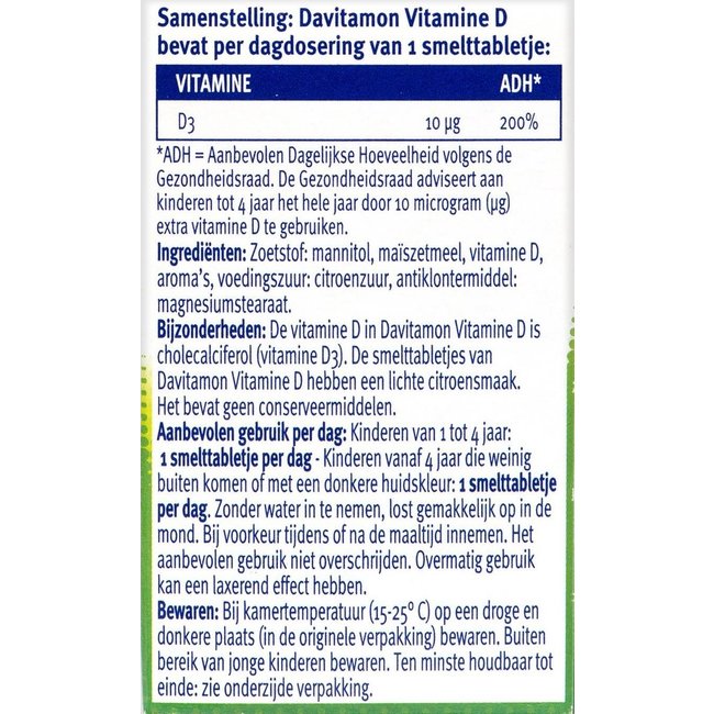 Davitamon - Vitamine D voor Kinderen - 150 Smelttabletjes