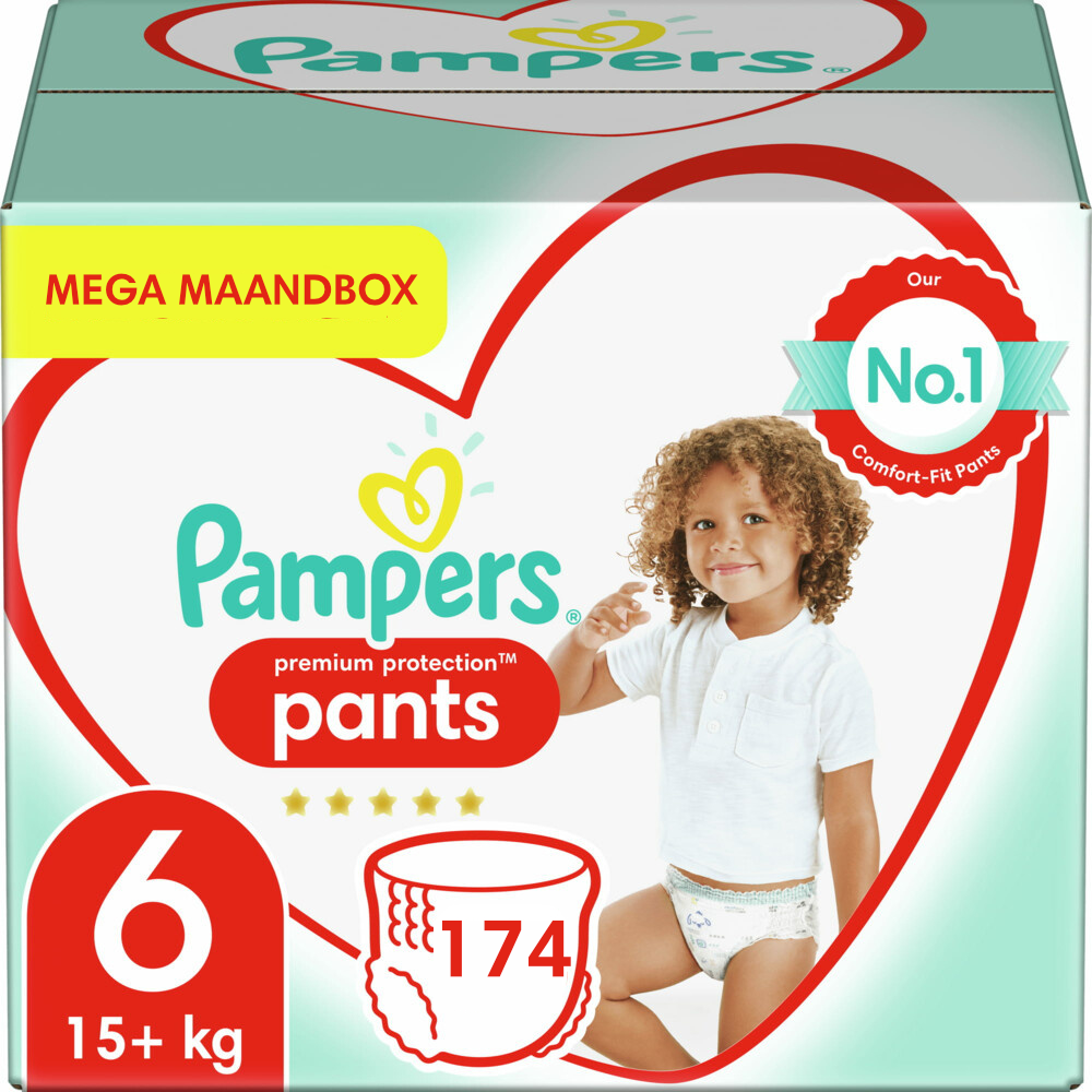 Spreek luid Verwaand Ter ere van Pampers - Premium Protection Pants - Maat 6 - Mega Maandbox - 174 luie -  Babydrogist.nl
