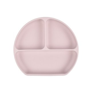Dutsi Dutsi - Siliconen 3- vaksbord  - Met zuignap - Baby bord  -  Poederroze