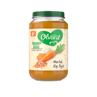 Olvarit Olvarit - Maaltijd - Wortel, Kip, Rijst - 6+ maanden - 200 gr