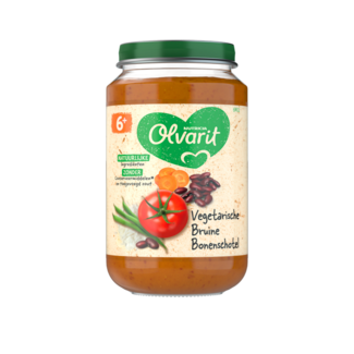 Olvarit Olvarit - Maaltijd - Vegetarische Bruine Bonenschotel - 6+ maanden - 200 gr