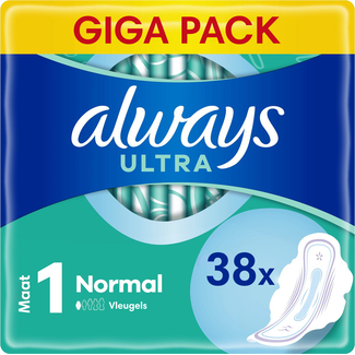 Always Always - Maandverband Ultra Normal - Met Vleugels - Maat 1 -  38 Pads