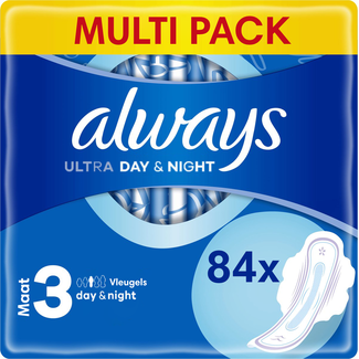 Always Always - Maandverband Ultra Day & Night - Met Vleugels - Maat 3 - 3 x 28 - 84 Pads