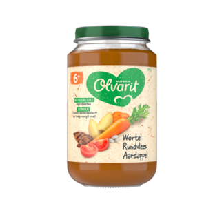 Olvarit Olvarit - Maaltijd - Wortel, Rundvlees, Aardappel - 6+ maanden - 200 gr