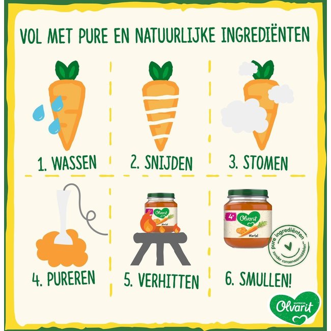 Olvarit - Groentehapje - Bloemkool - 4+ maanden - 125 gr