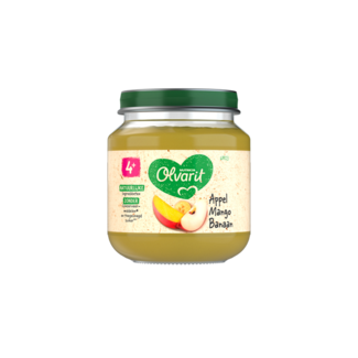 Olvarit Olvarit - Fruithapje - Appel, Mango, Banaan - 4+ maanden - 125 gr