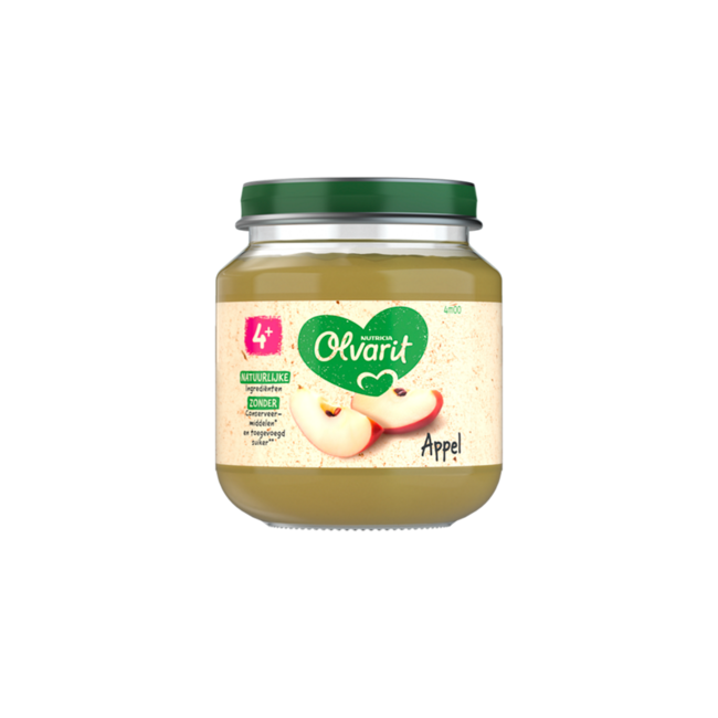 Olvarit Olvarit - Fruithapje - Appel - 4+ maanden - 125 gr