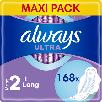 Always Always - Maandverband Ultra Long - Maat 2 - 12 x 14 - 168 Pads