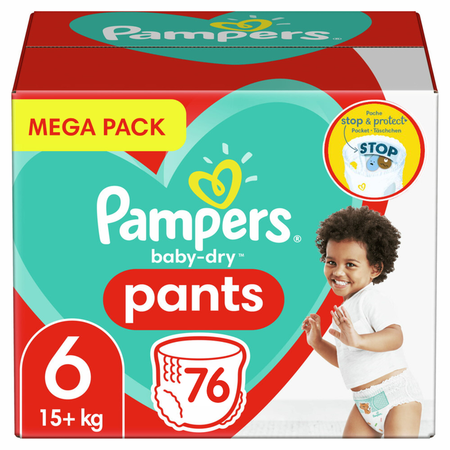 Pampers Pampers - Baby Dry Pants - Maat 6 - Mega Pack - 76 luierbroekjes