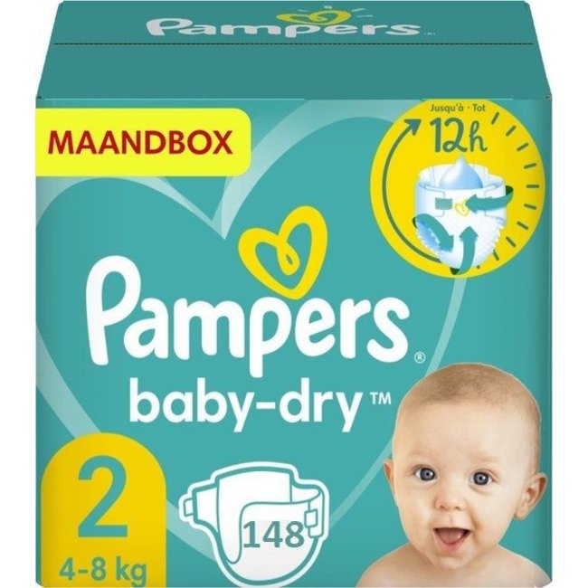 Pampers Pampers - Baby Dry - Maat 2 - Mega Pack - 148 luiers