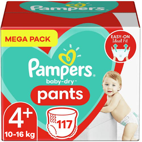 De waarheid vertellen Absoluut Ga lekker liggen Pampers - Baby Dry Pants - Maat 4+ - Mega Pack - 117 luierbroekjes -  Babydrogist.nl