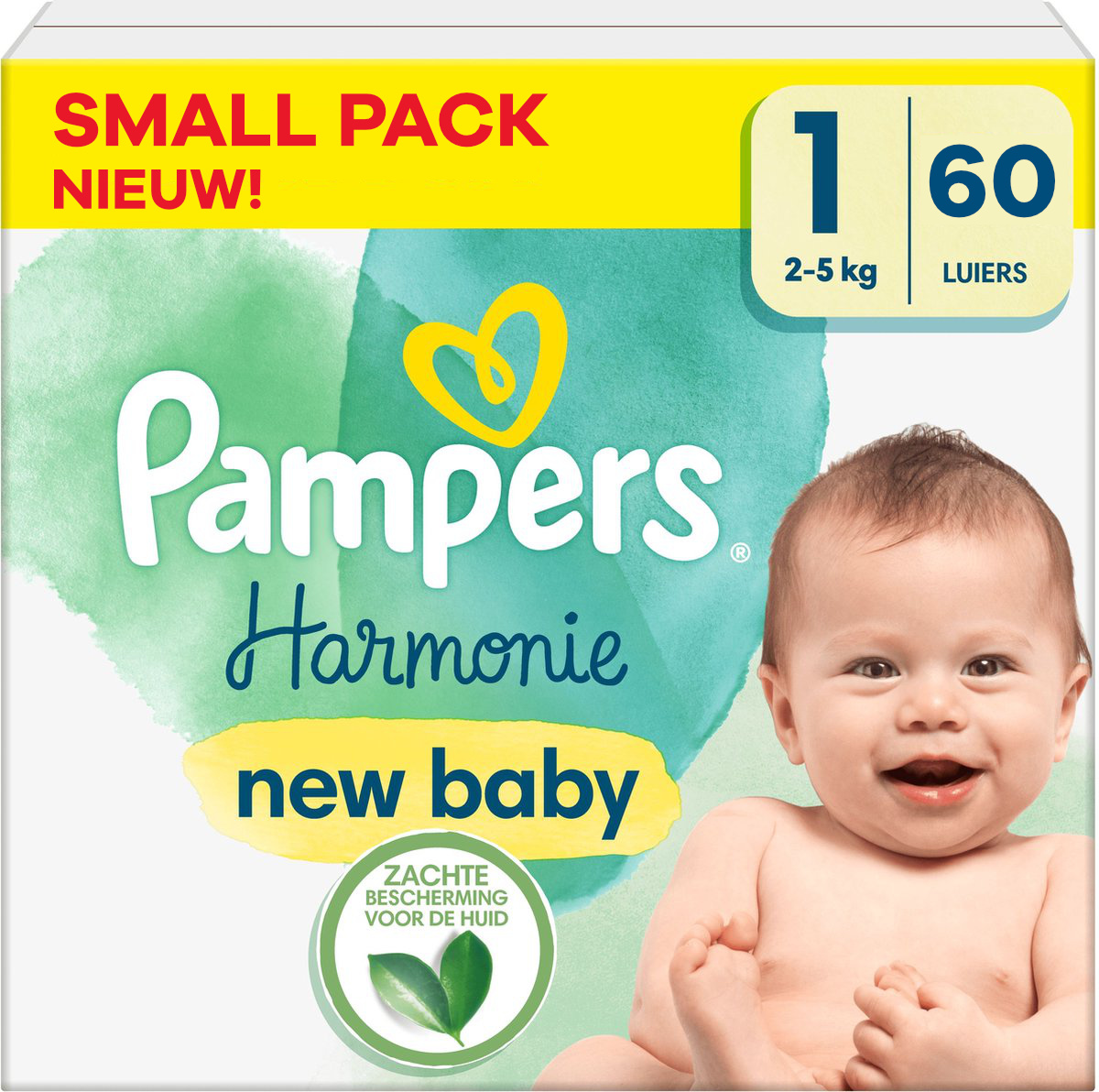 Soldaat spel Afkorting Pampers - Harmonie - Maat 1 - Small Pack - 60 stuks - 2/5 KG -  Babydrogist.nl