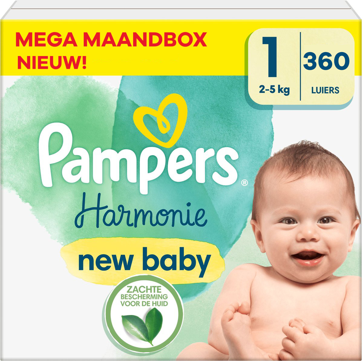 Ten einde raad gezantschap Zwitsers Pampers - Harmonie - Maat 1 - Mega Maandbox - 360 stuks - 2/5 KG -  Babydrogist.nl
